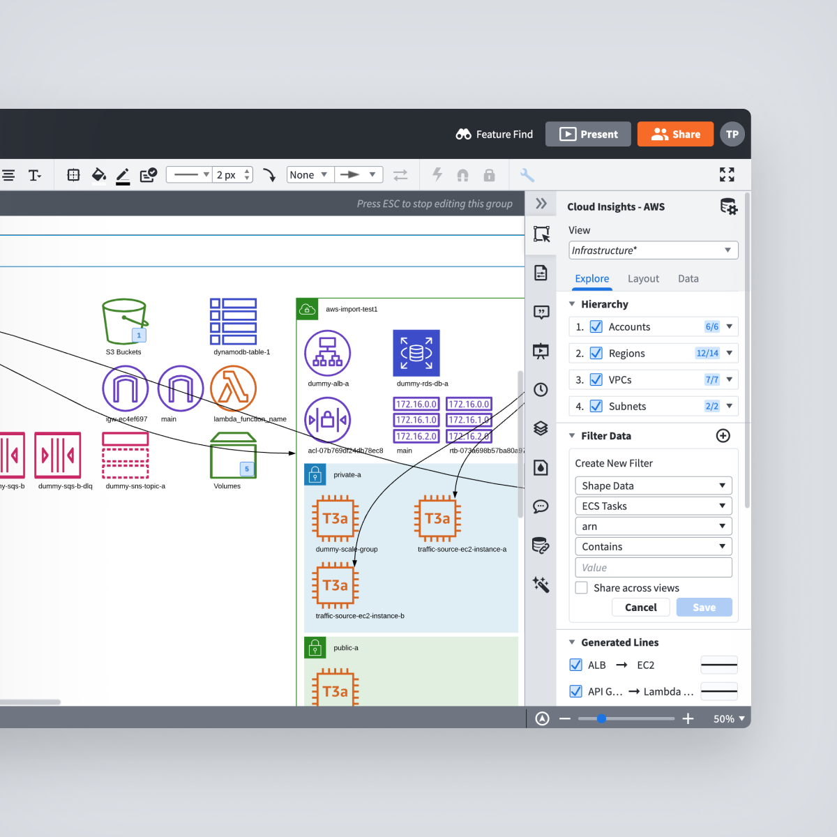 Navigating large relational datasets