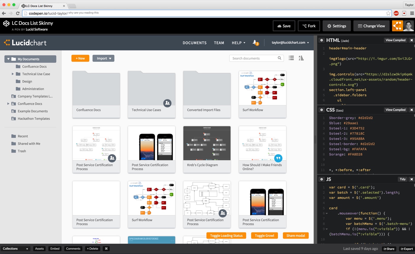 Prototype in Codepen