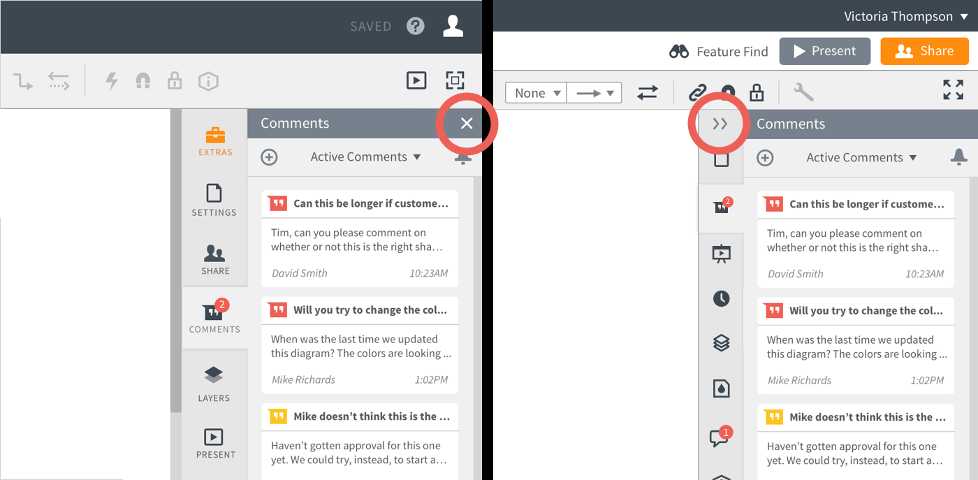 Customers better understood the concept of the double arrows than the "X".